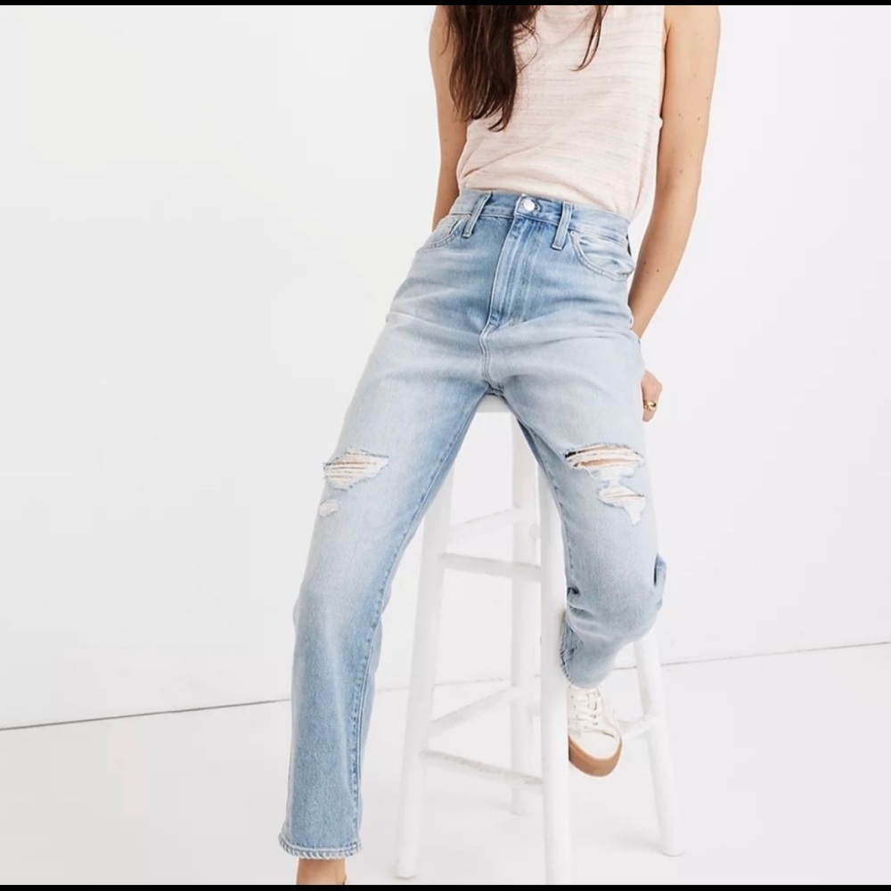 Madewell High-Rise Distressed Mom Jeans